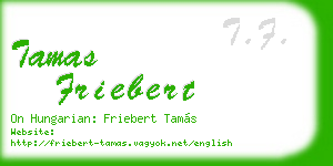 tamas friebert business card